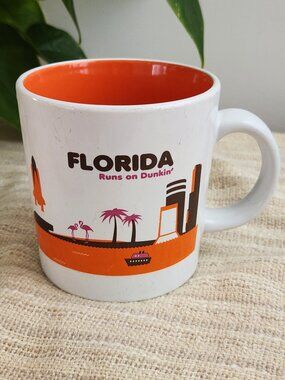 Dunkin' Donuts Florida Runs On Dunkin' 2012 Ceramic Mug 12 Oz Destination Series